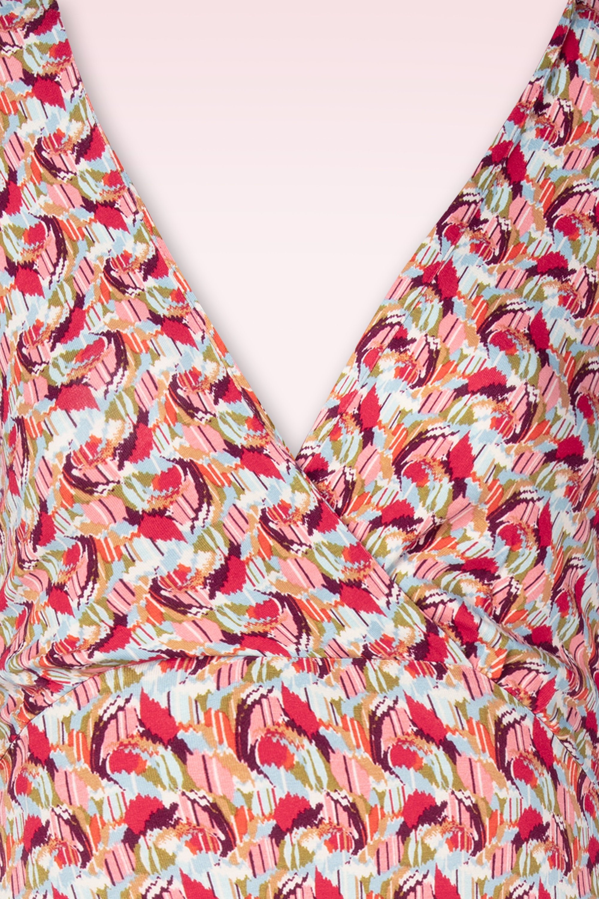 Surkana - Sandy overslag halslijn jurk in multi 2