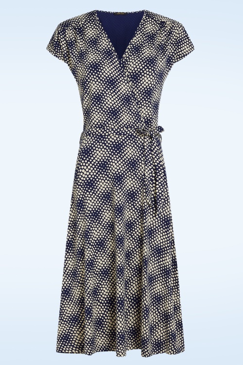 King Louie - Abigail Haven jurk in beacon blauw 2