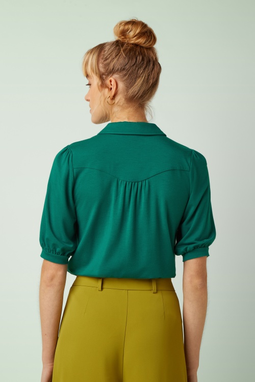King Louie - Carina Tulum blouse in Ponderosa groen 3