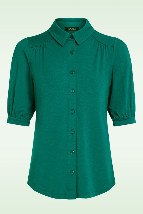 King Louie - Carina Tulum blouse in Ponderosa groen 2