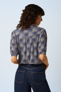 King Louie - Carina Haven blouse in beacon blauw 3
