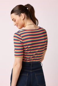 King Louie - Carice Samui gestreepte V top in bluing 3