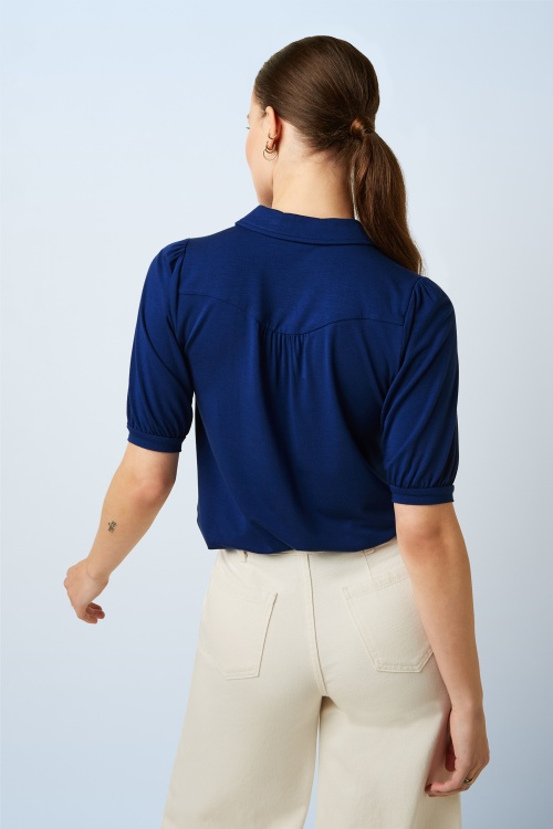 King Louie - Carina Tulum Blouse in mazarine blauw 3
