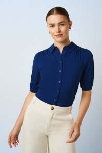 King Louie - Carina Tulum Blouse in mazarine blauw
