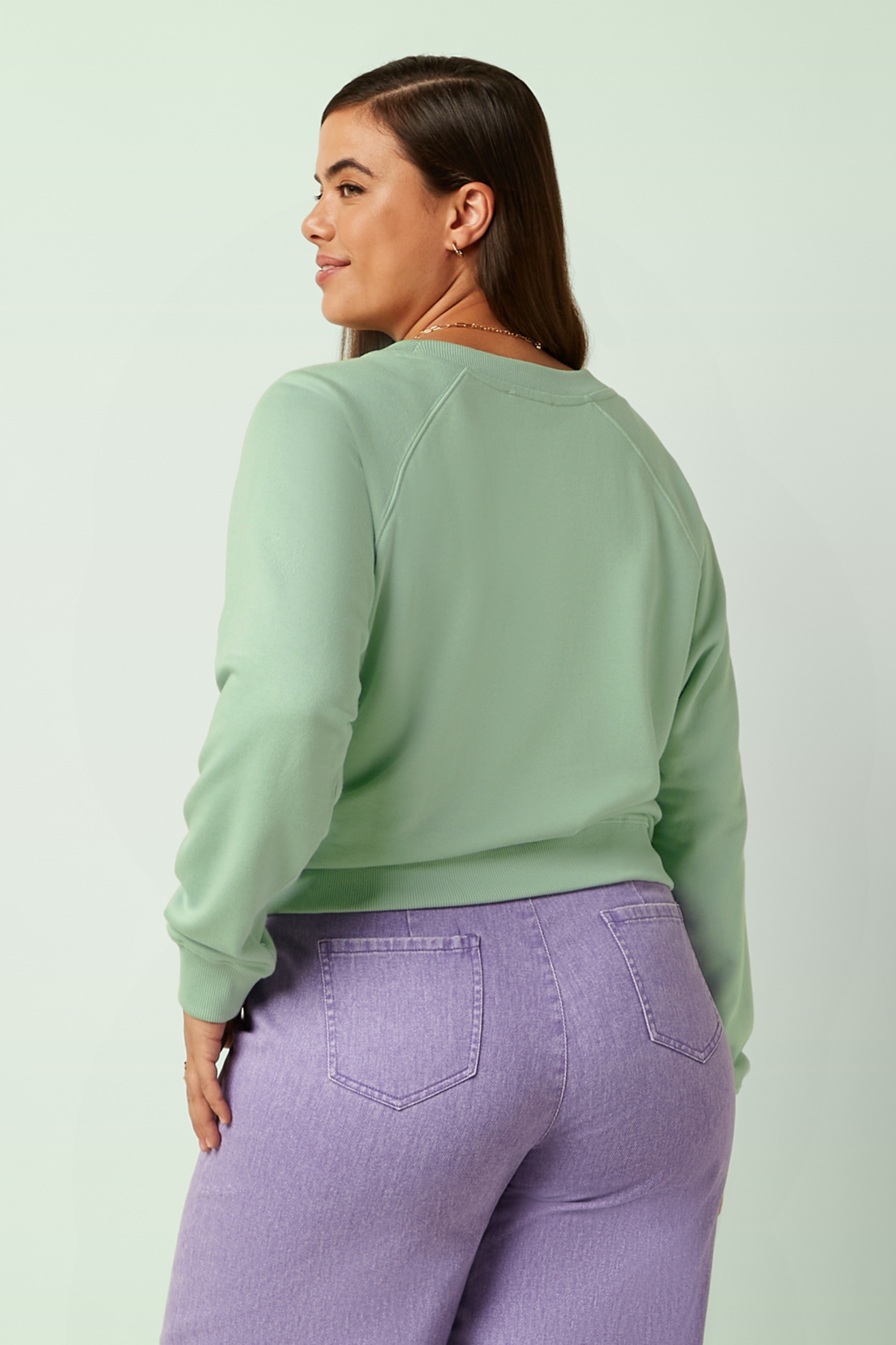 King Louie - Febe Peachy sweater in cameo groen 3