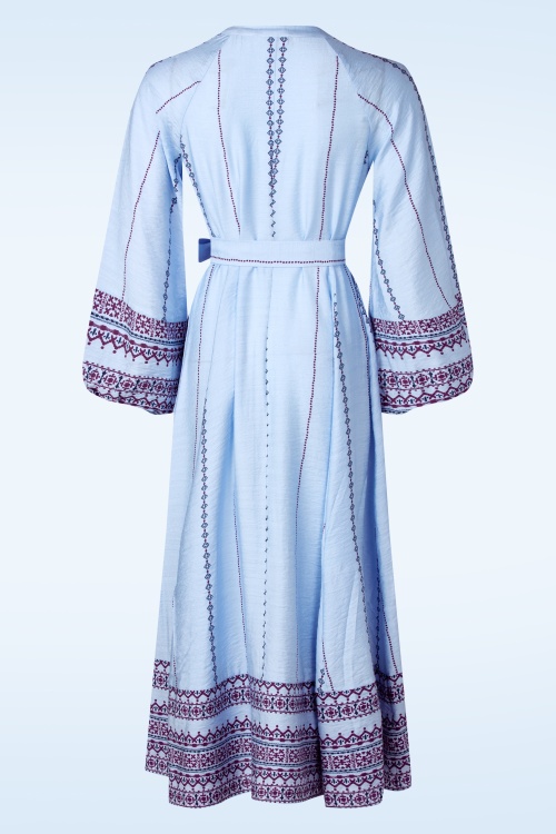 Surkana - Boho Bliss maxi jurk in lichtblauw 3