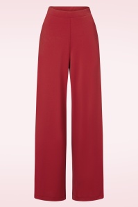 Surkana - Ruby pantalon met wijde pijpen in baksteenrood