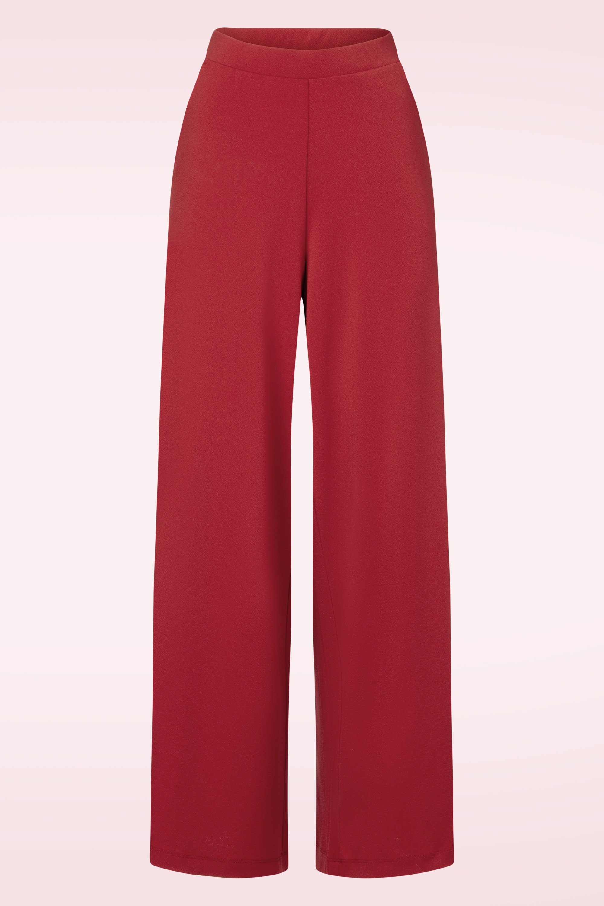 Surkana - Ruby pantalon met wijde pijpen in baksteenrood