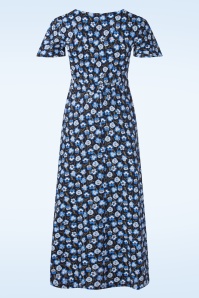 Seasalt - Chateaux katoenen midaxi jurk in Pressed Pansies Sail 3