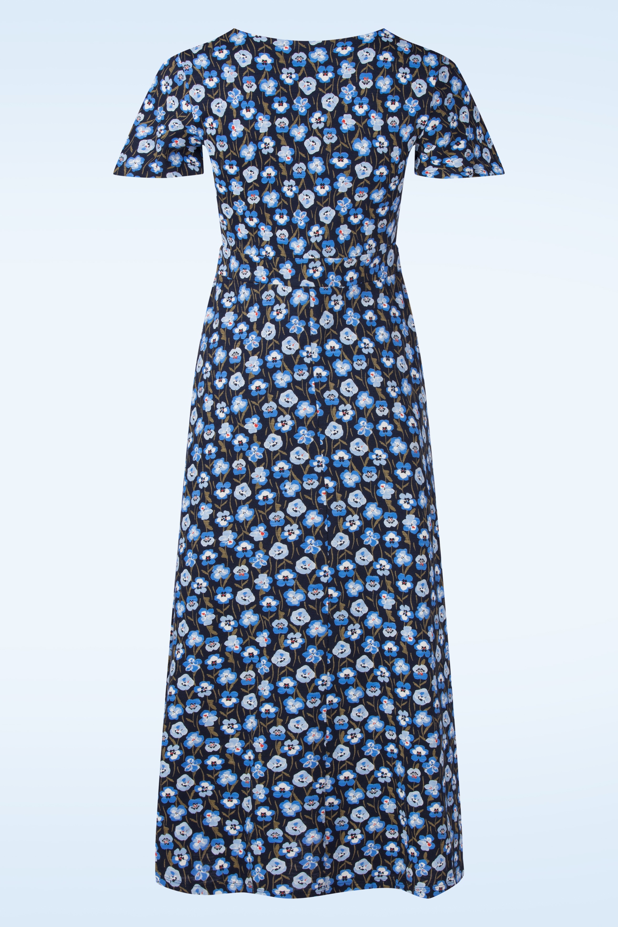 Seasalt - Chateaux katoenen midaxi jurk in Pressed Pansies Sail 3