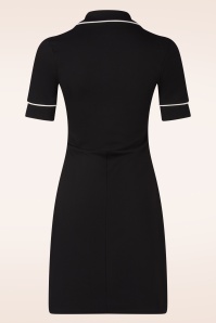 Vintage Chic for Topvintage - Topvintage exclusive ~ Daisy Retro jurk in zwart en wit 3