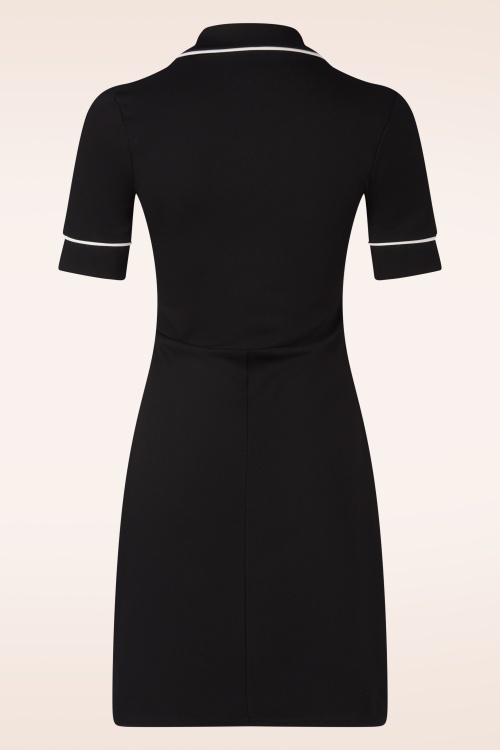 Vintage Chic for Topvintage - Topvintage exclusive ~ Daisy Retro jurk in zwart en wit 3