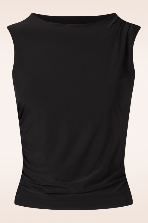 Vintage Chic for Topvintage - Topvintage exclusive ~ Inge Slinky top in zwart