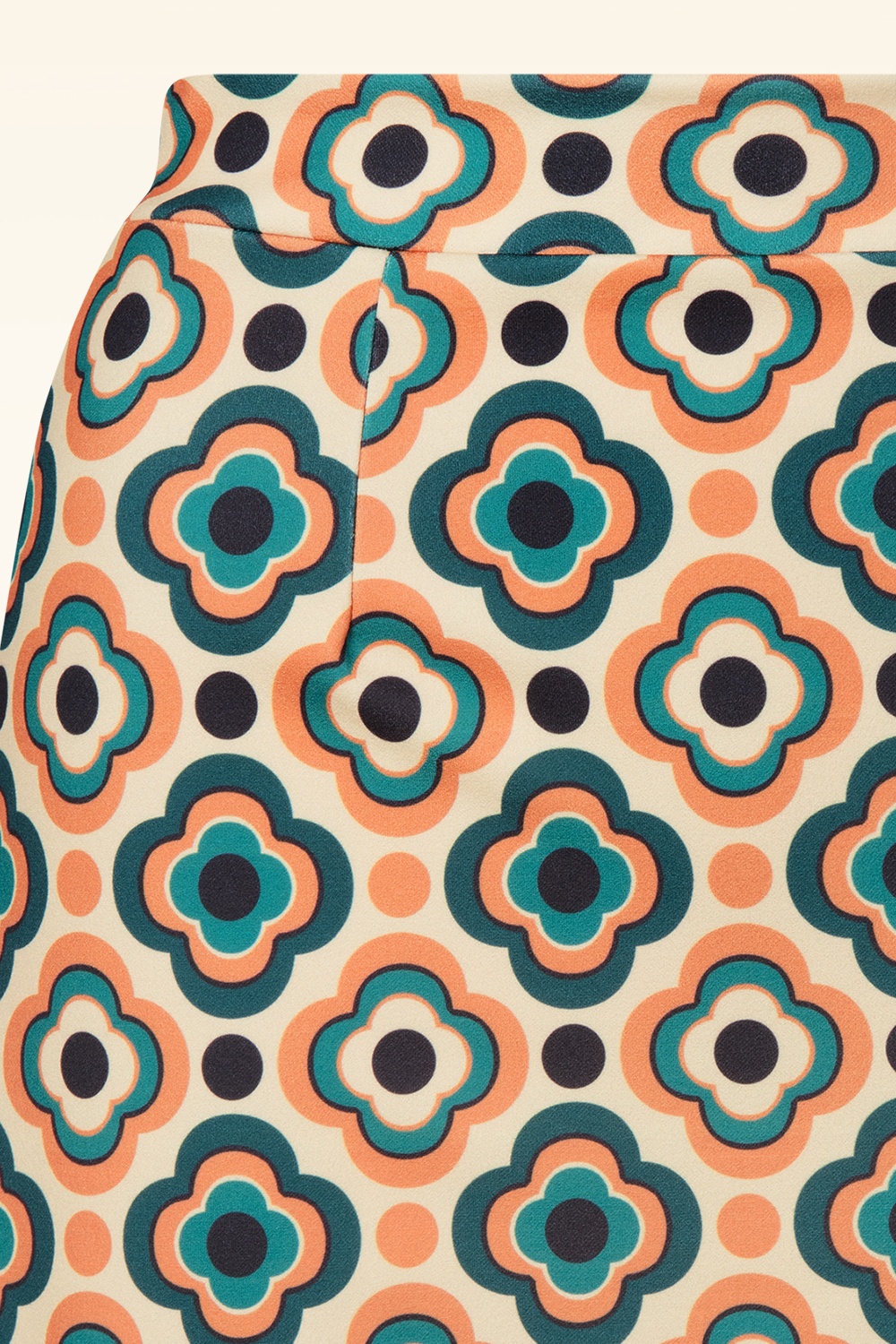 Vintage Chic for Topvintage - Topvintage exclusive ~ Bobby Retro rok in donker teal en oranje 2