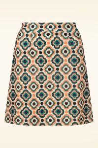 Vintage Chic for Topvintage - Topvintage exclusive ~ Bobby Retro rok in donker teal en oranje