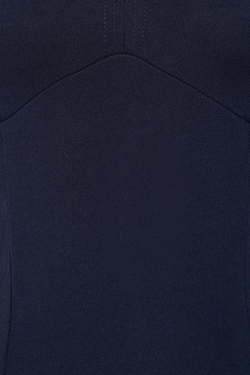 Vintage Chic for Topvintage - Topvintage exclusive ~ Mira pencil jurk in marineblauw 2