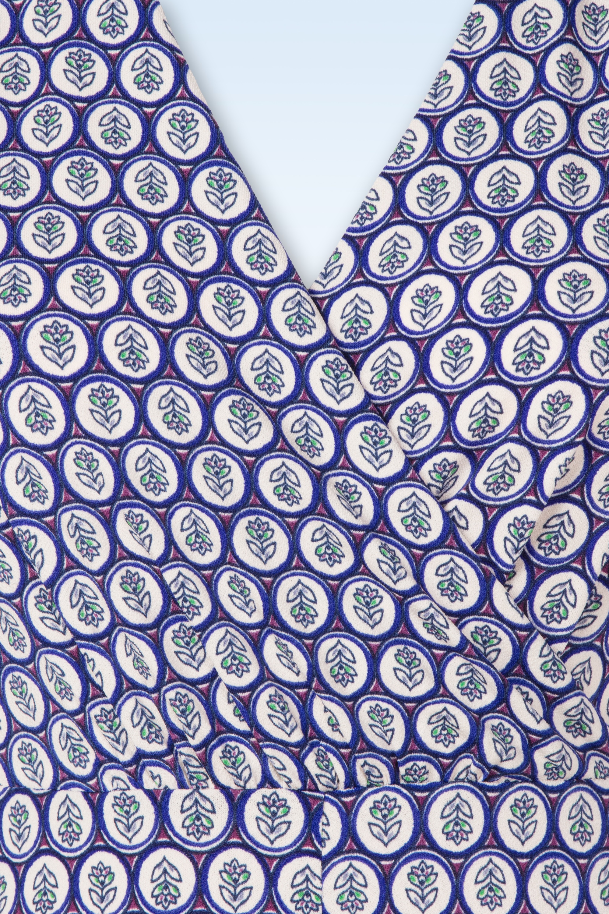 Surkana - Cindy overslag jumpsuit in blauw 2