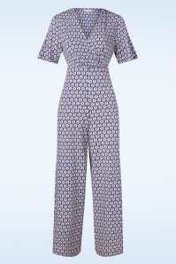 Surkana - Cindy overslag jumpsuit in blauw