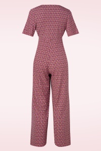 Surkana - Cindy overslag jumpsuit in tegelrood 3