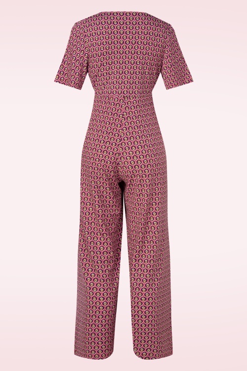 Surkana - Cindy overslag jumpsuit in tegelrood 3