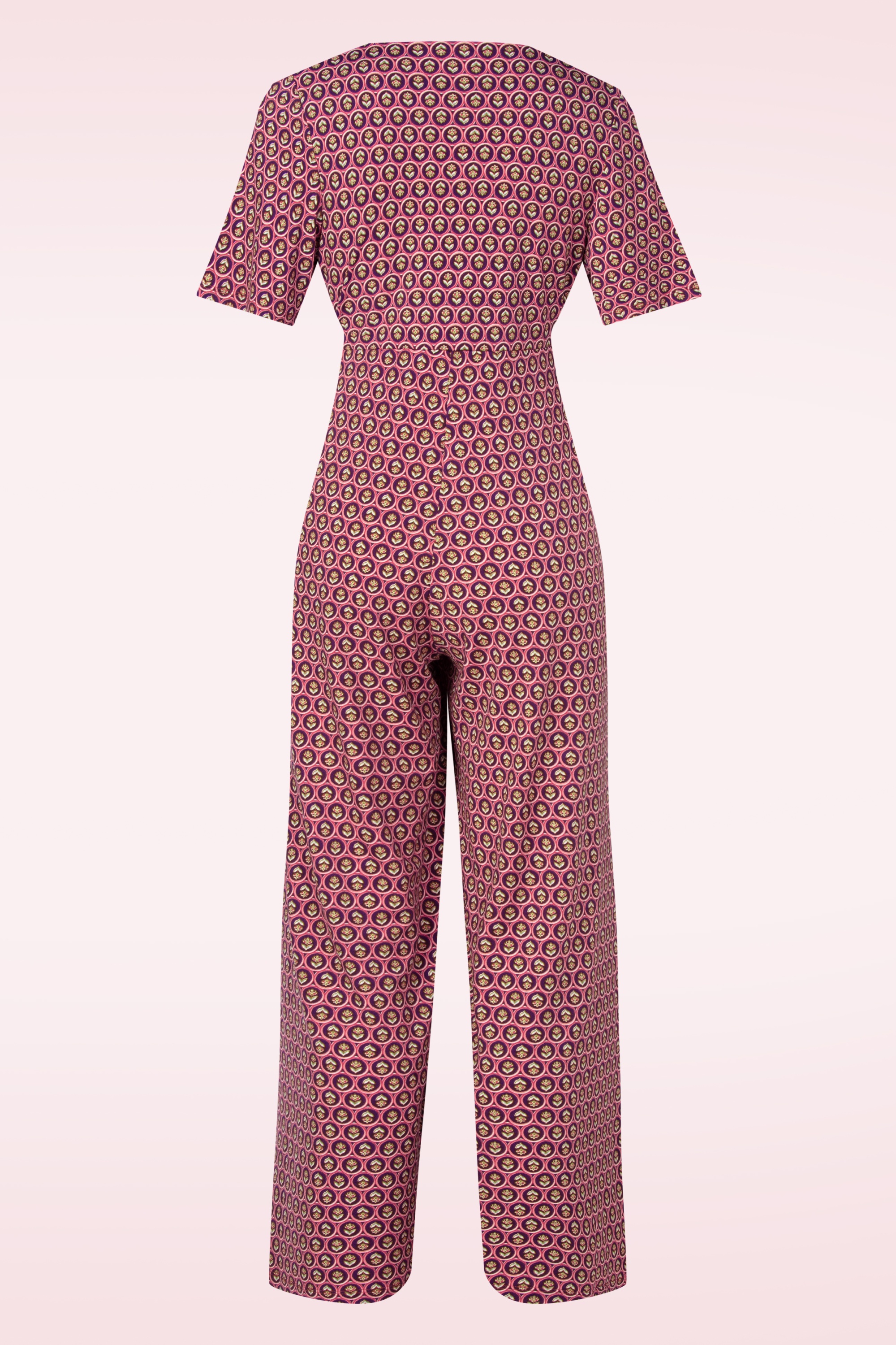 Surkana - Cindy overslag jumpsuit in tegelrood 3