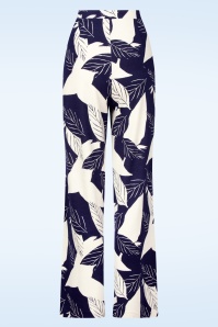 Surkana - Marina Breeze pantalon in gebroken wit en marineblauw 3