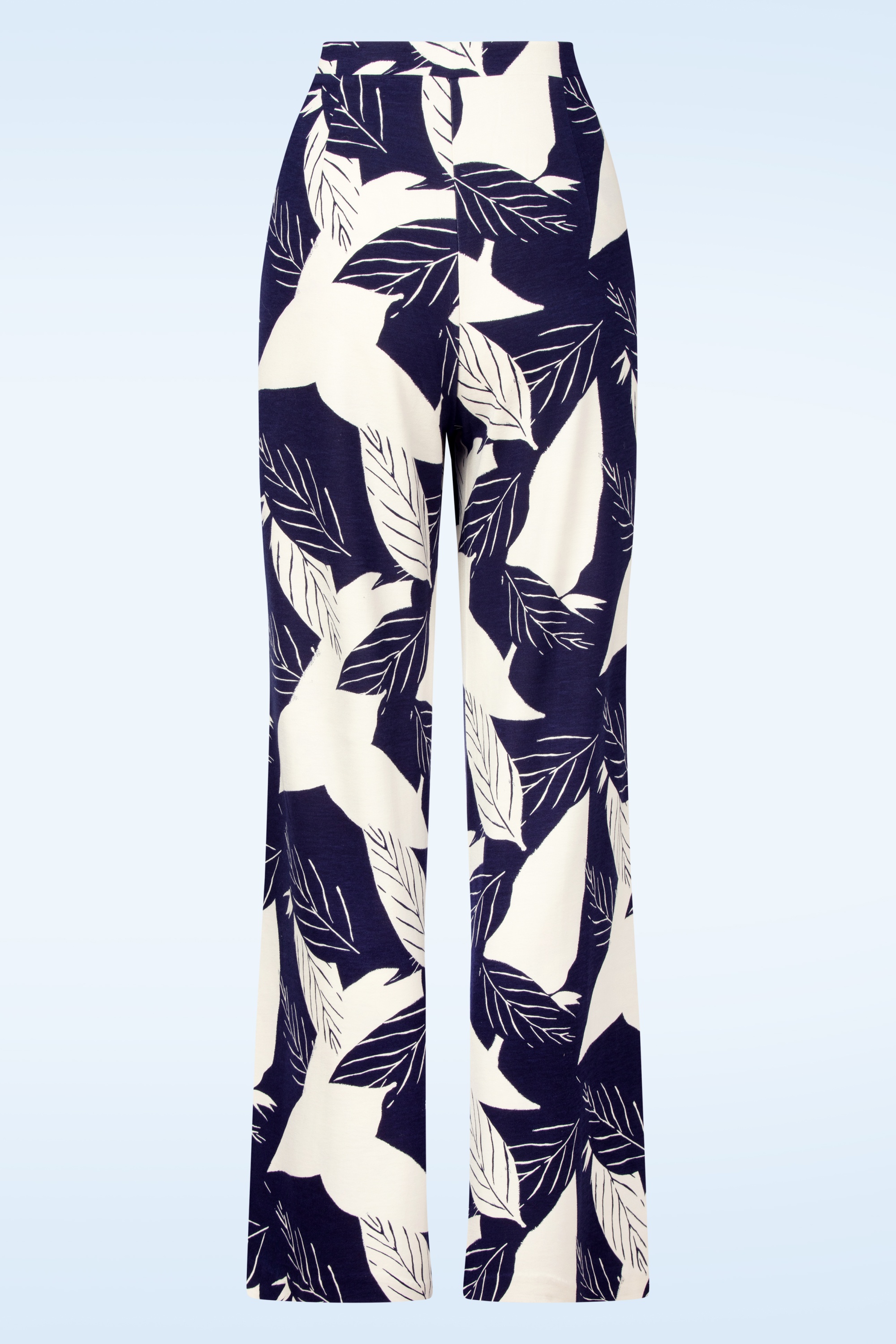 Surkana - Marina Breeze pantalon in gebroken wit en marineblauw 3