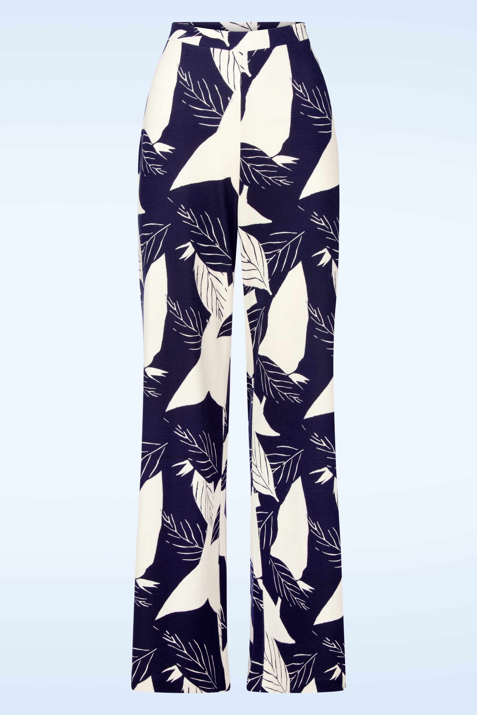 Surkana - Marina Breeze pantalon in gebroken wit en marineblauw