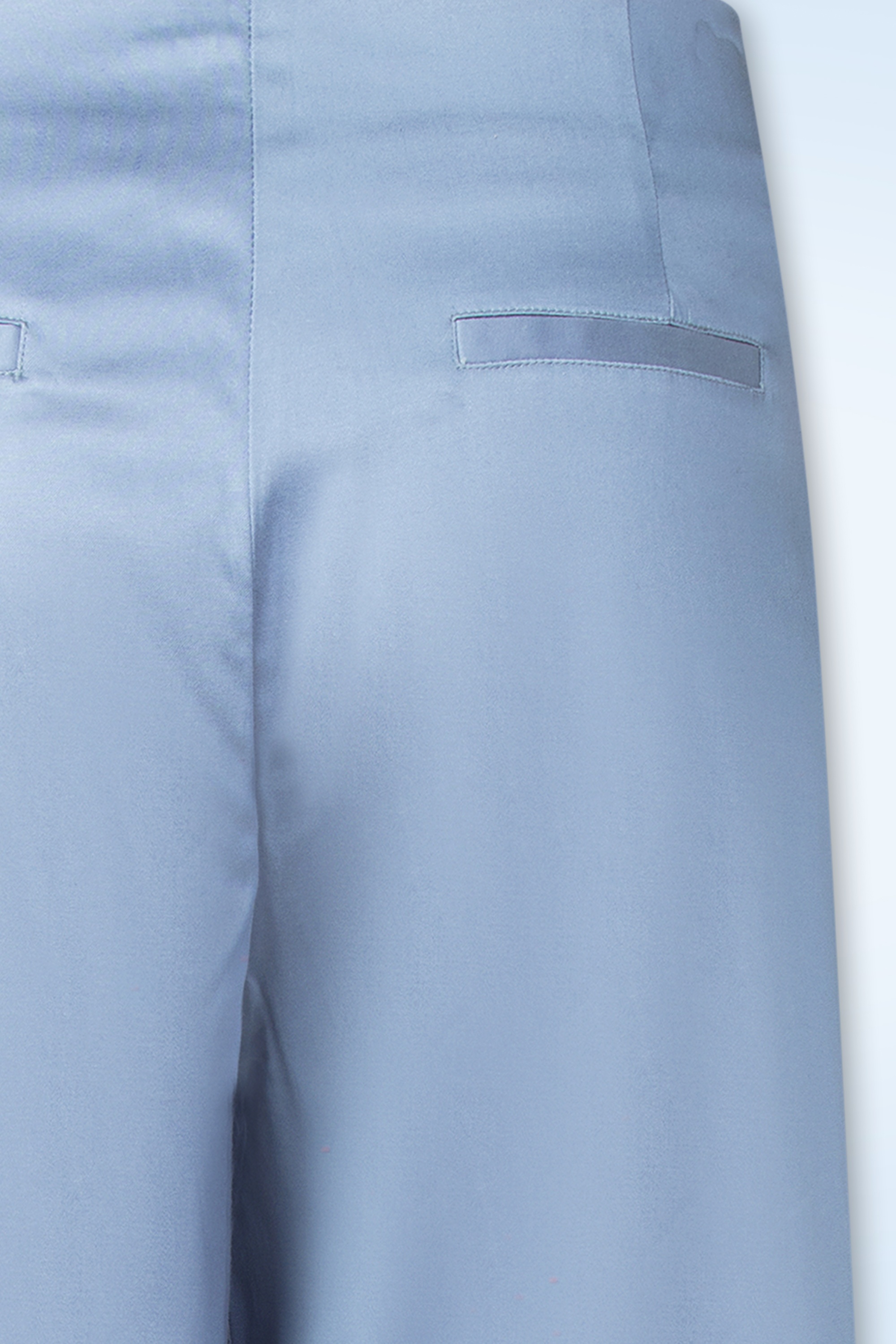 Surkana - Rori pantalon met wijde pijpen in dusty blauw 2
