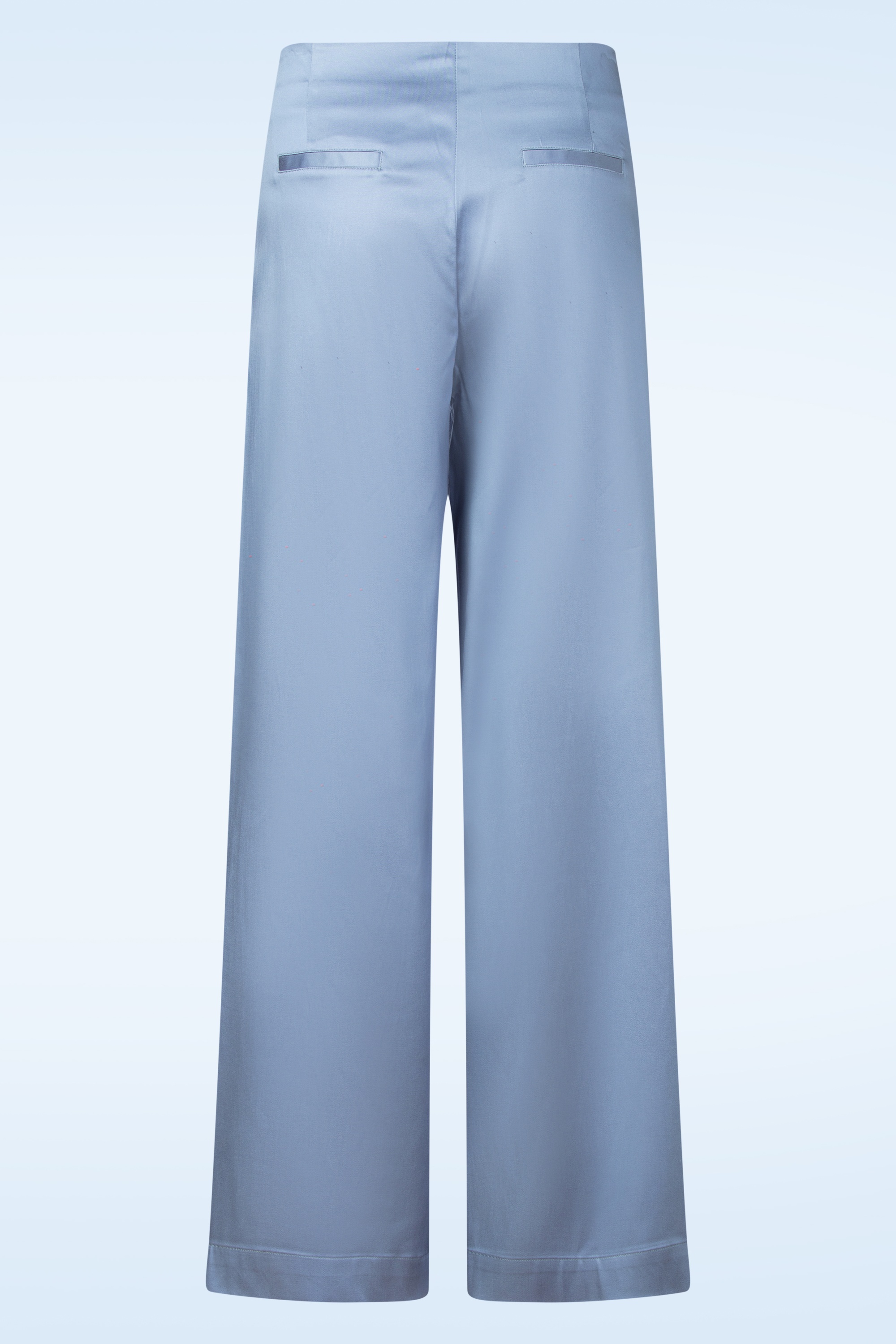 Surkana - Rori pantalon met wijde pijpen in dusty blauw 3