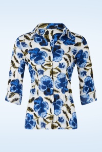 Seasalt - Larissa katoenen blouse in Spring Pansy chalk