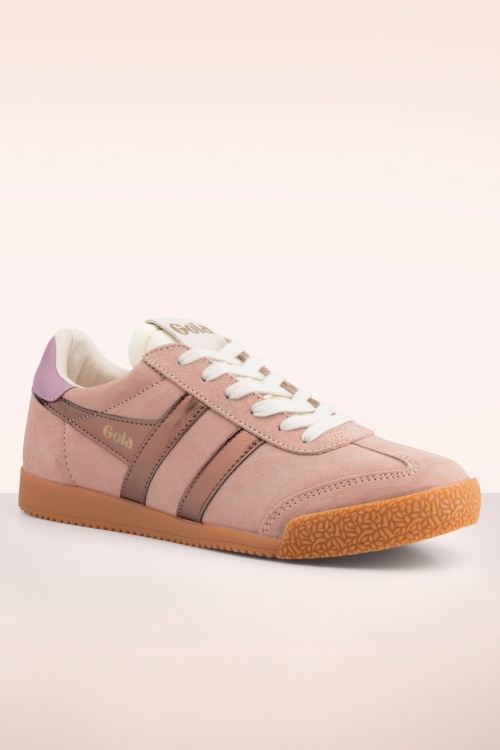 Gola - Gola Elan Glitz Suede sneakers in oudroze 3
