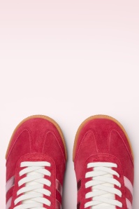 Gola - Gola Elan Glitz Suede sneakers in koraalrood 2