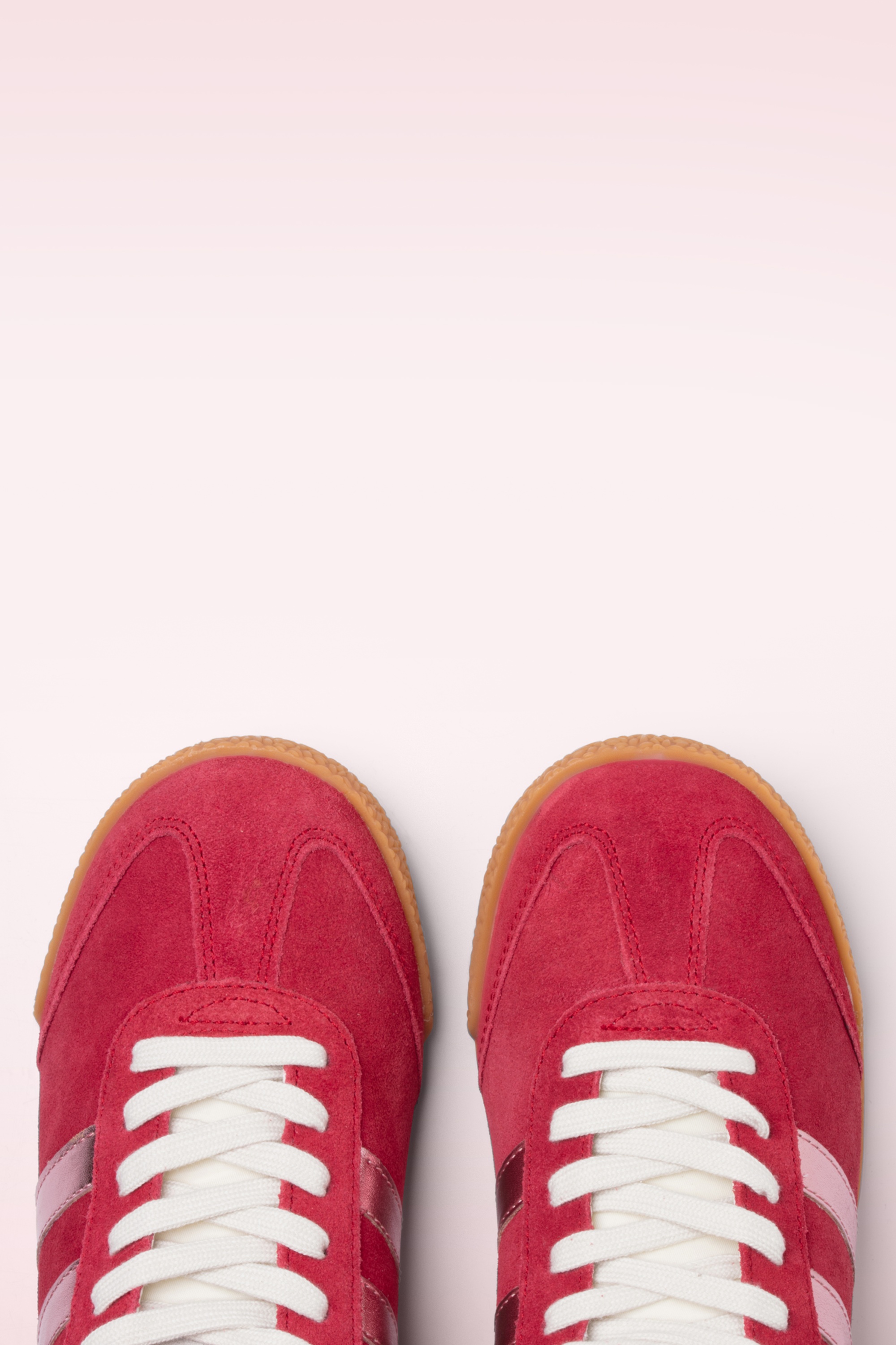 Gola - Gola Elan Glitz Suede sneakers in koraalrood 2