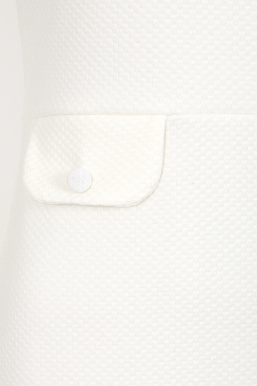 Vintage Chic for Topvintage - Topvintage exclusive ~ Tessa A-lijn jurk in ivoorwit 2