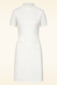 Vintage Chic for Topvintage - Topvintage exclusive ~ Tessa A-lijn jurk in ivoorwit