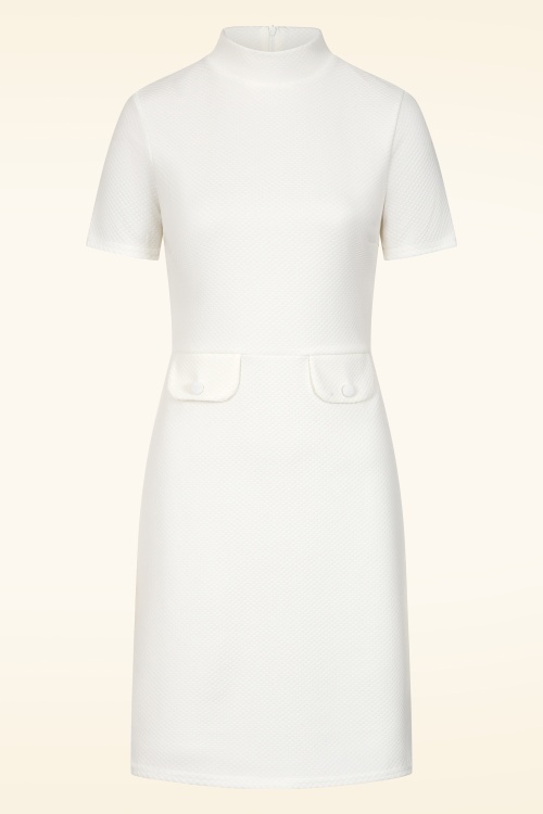 Vintage Chic for Topvintage - Topvintage exclusive ~ Tessa A-lijn jurk in ivoorwit