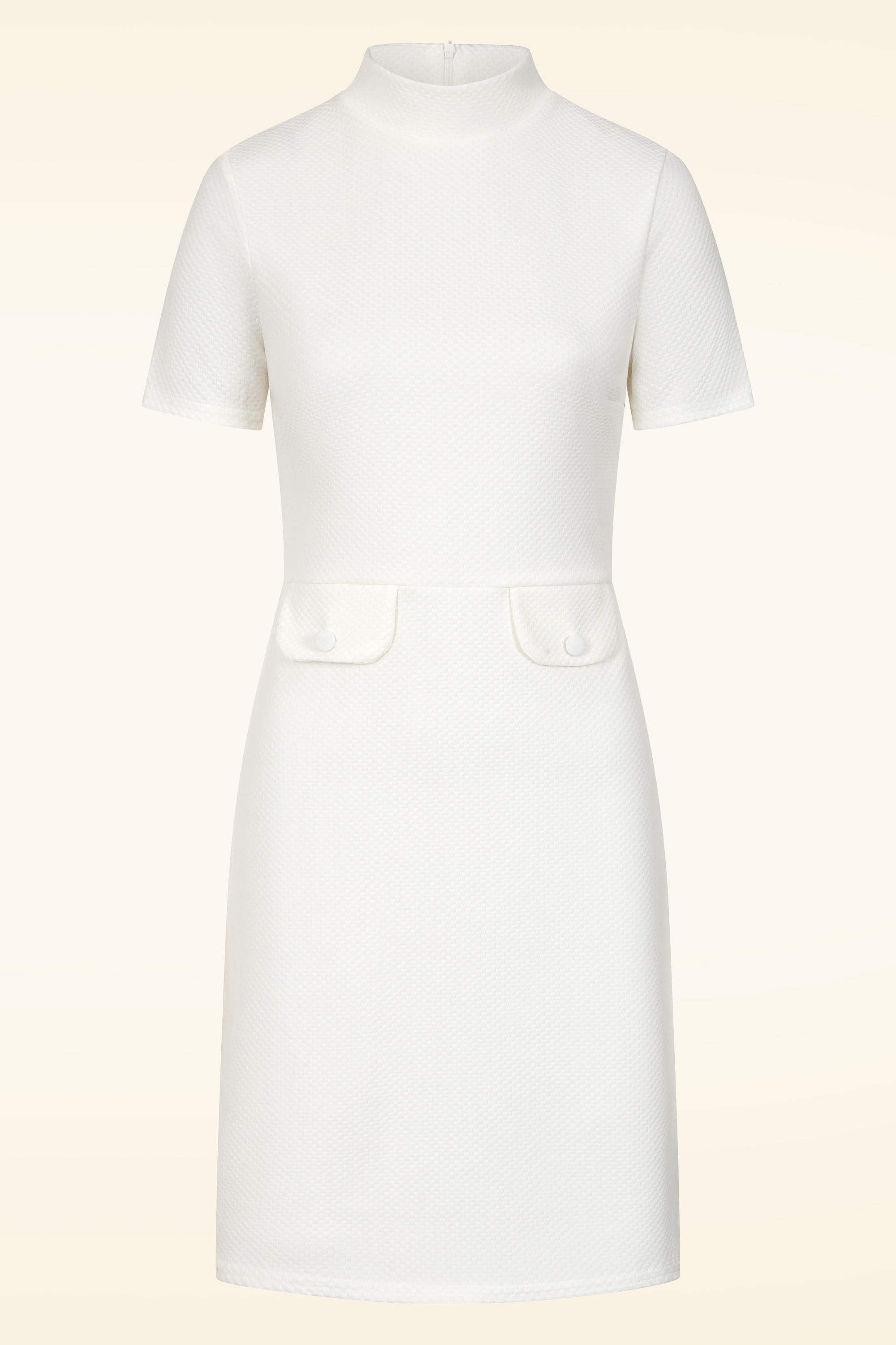 Vintage Chic for Topvintage - Topvintage exclusive ~ Tessa A-lijn jurk in ivoorwit