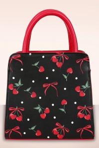 Banned Retro - Cherries And Bows handtas in zwart 7