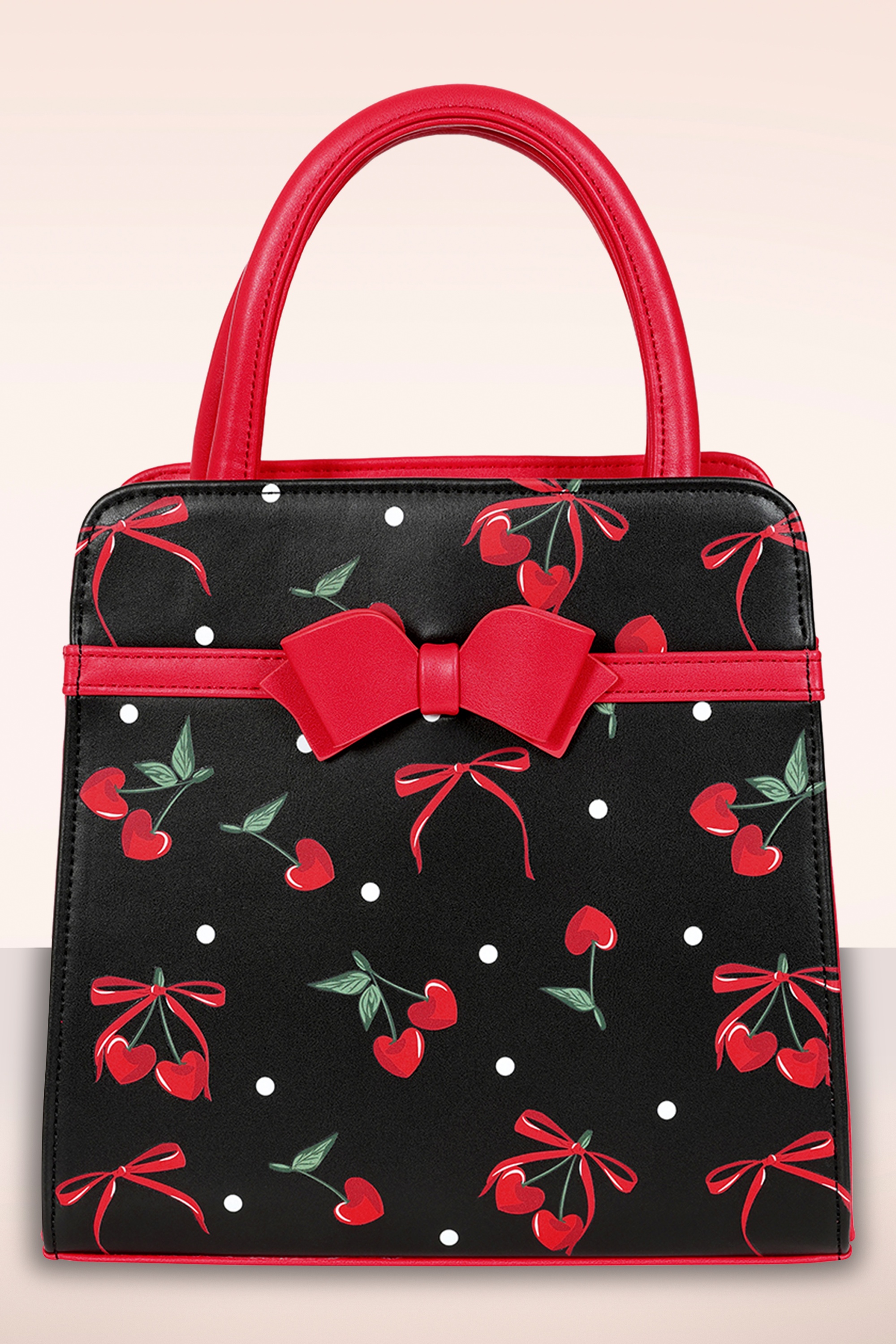 Banned Retro - Cherries And Bows handtas in zwart