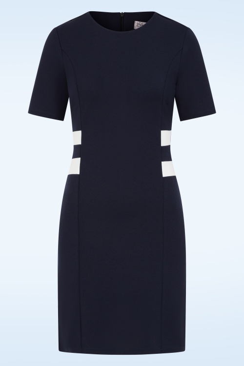 Vintage Chic for Topvintage - Topvintage exclusive ~ Terri A-lijn jurk in navy