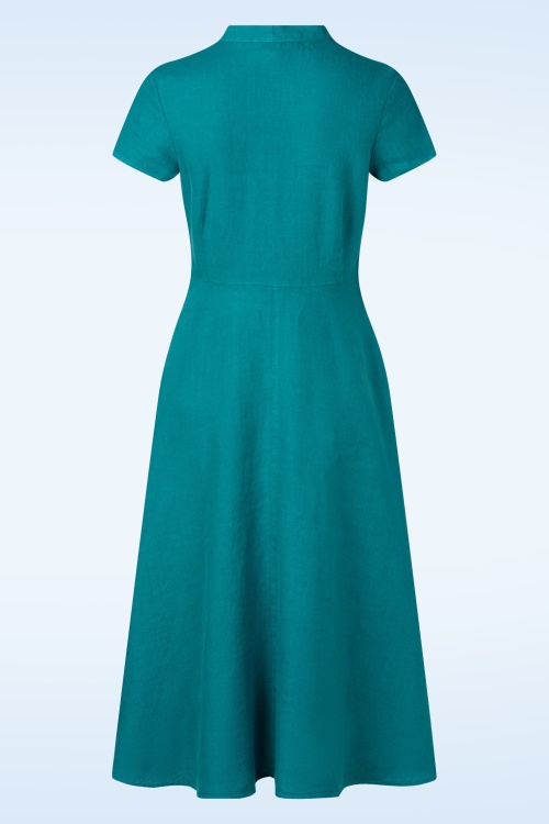 Seasalt - Carved Wood linnen jurk in Deep Dive 3