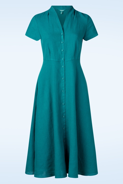 Seasalt - Carved Wood linnen jurk in Deep Dive