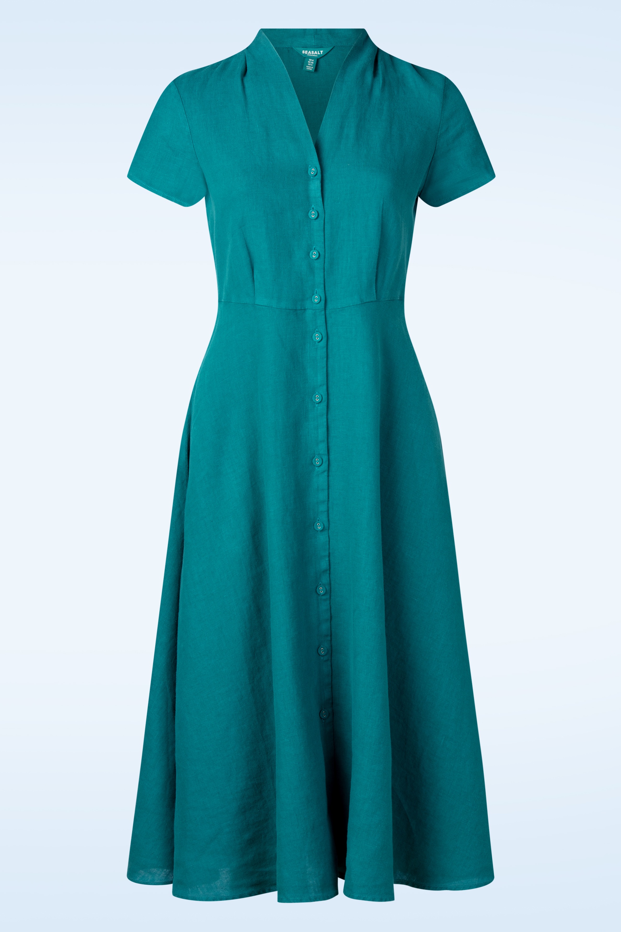 Seasalt - Carved Wood linnen jurk in Deep Dive