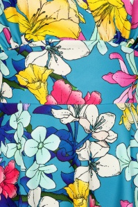 Vintage Chic for Topvintage - Topvintage exclusive ~ Esmeralda Lily swing jurk in blauw 2