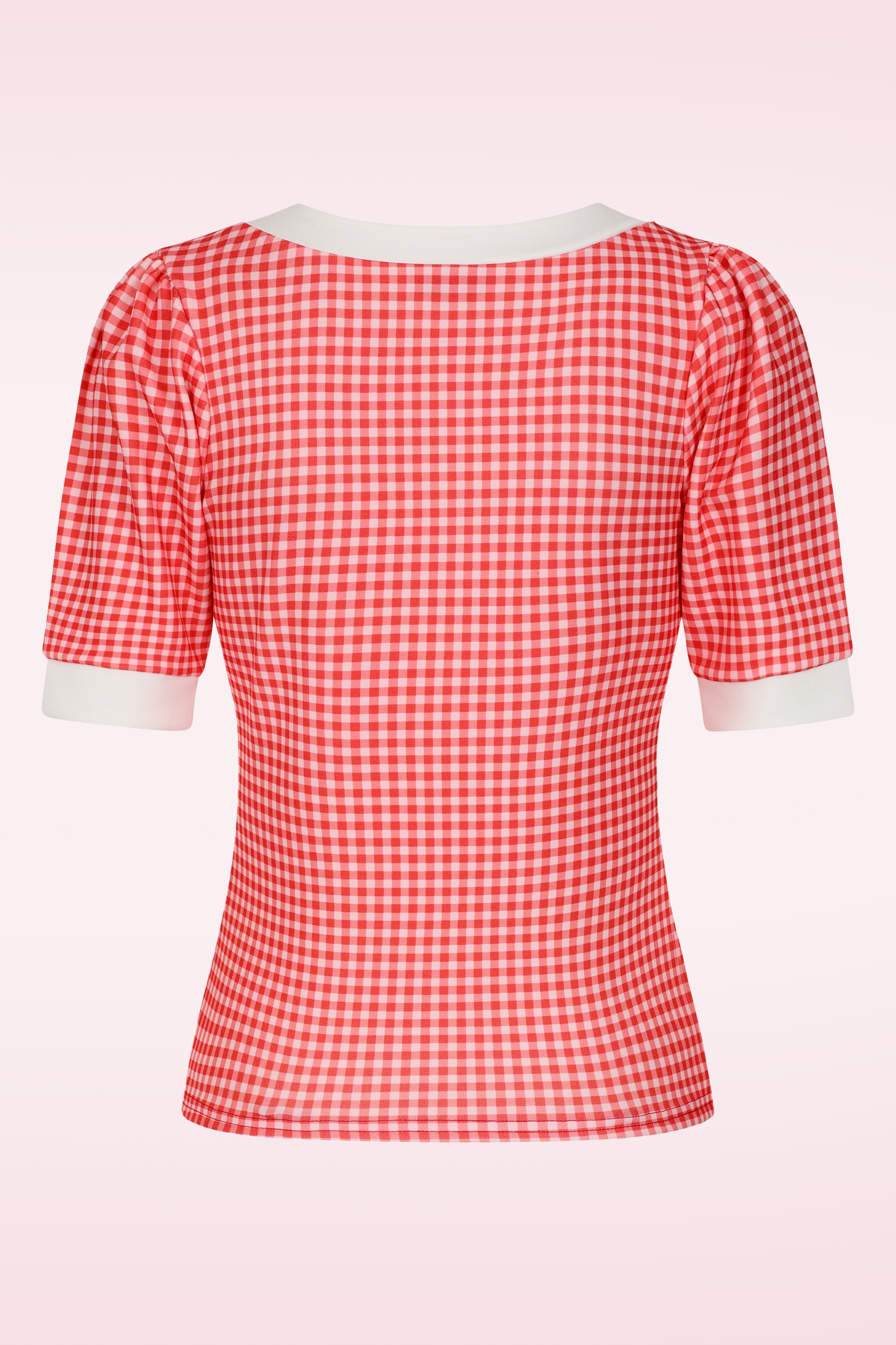 Vintage Chic for Topvintage - Topvintage exclusive ~ Cleo gingham top in rood en wit 3