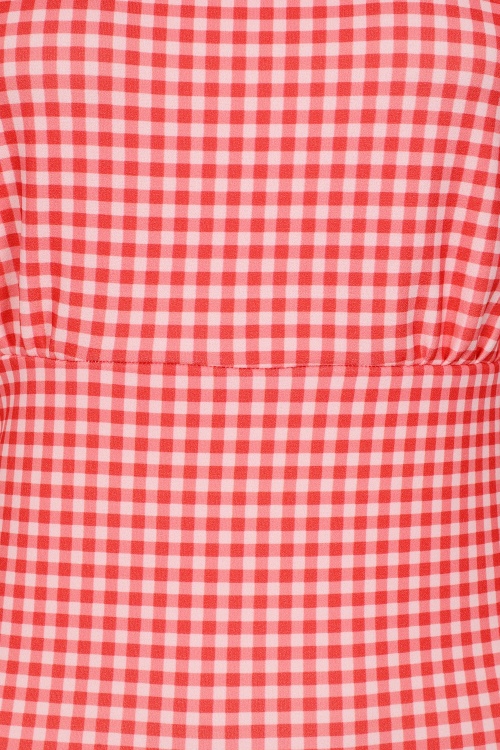 Vintage Chic for Topvintage - Topvintage exclusive ~ Cleo gingham top in rood en wit 2