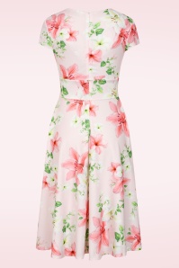 Vintage Chic for Topvintage - Topvintage exclusive ~ Esmeralda Lily swing jurk in lichtroze 3