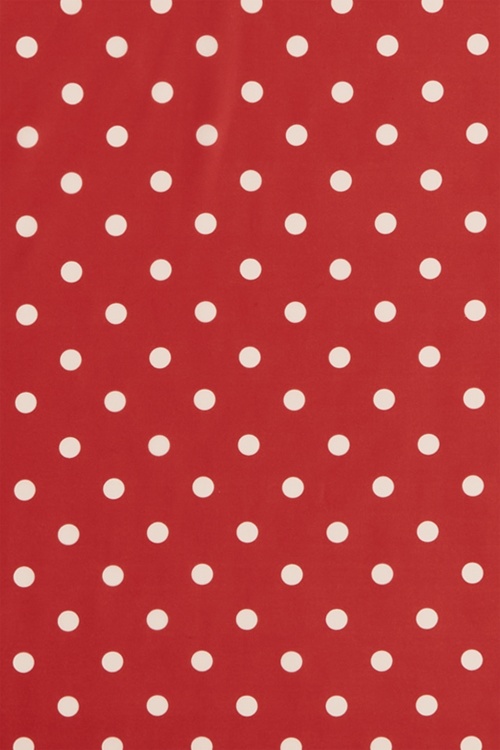 King Louie - Satin Look polka dot sjaal in chilirood  4