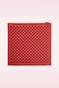 King Louie - Satin Look polka dot sjaal in chilirood  3